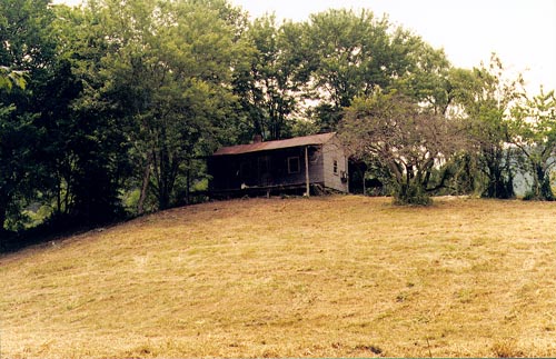 kentucky farm house view from lower river bottom